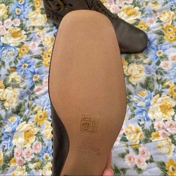 Coach Chelsea Heeled Boot Metallic Smog Size 5.5 - Picture 9 of 13